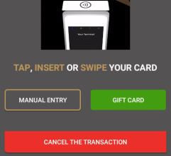 Gift card button