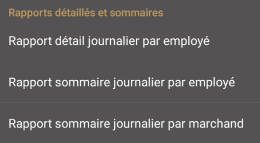 Details and summary reports