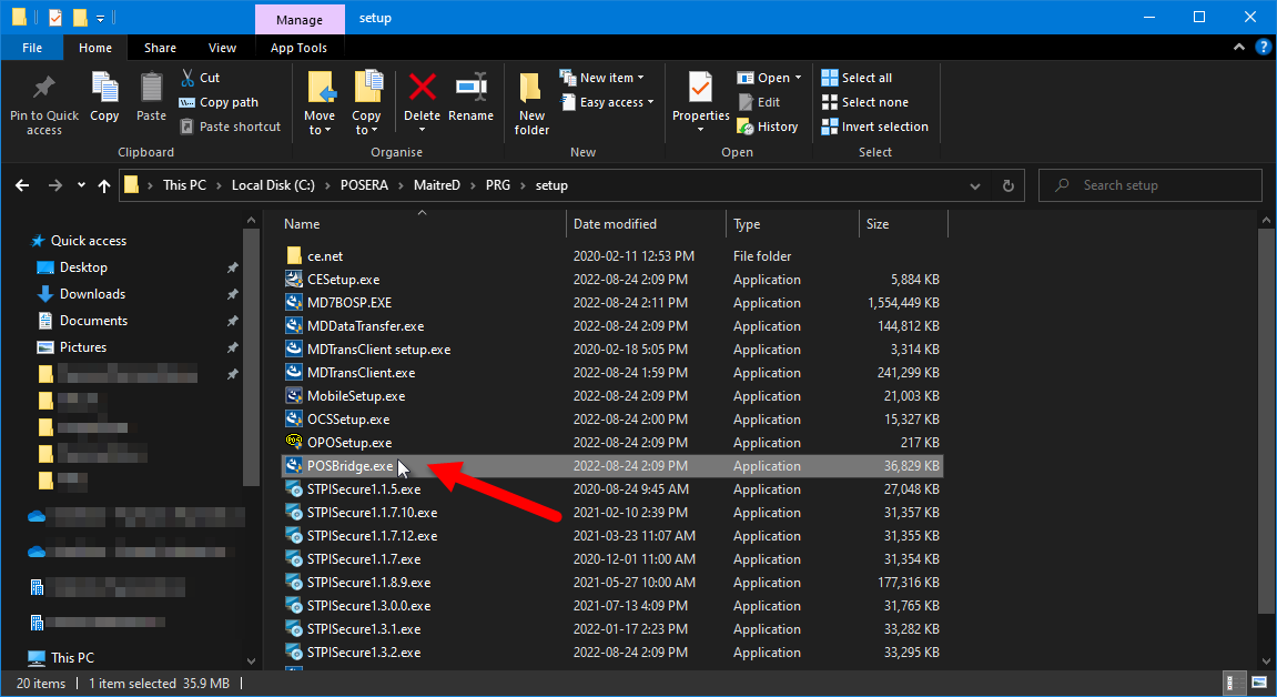 File Explorer - PRG-Setup folder