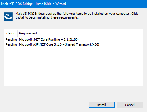 POS Bridge Pre-Install Requirements