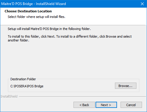 POS Bridge - Install Path