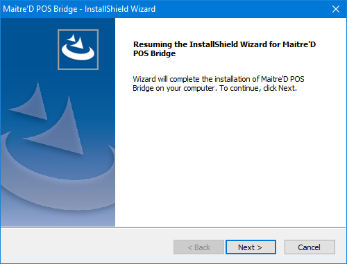 POS Bridge - Resume Install