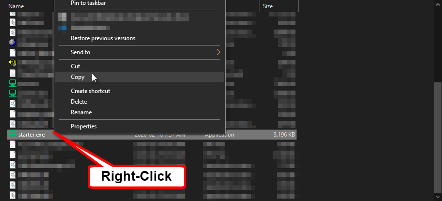 Right-Click Copy