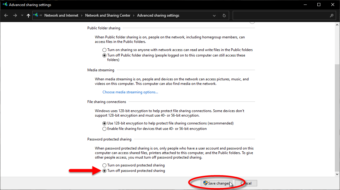 Common Network Profile Options