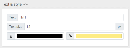 Button text and style Button text and style