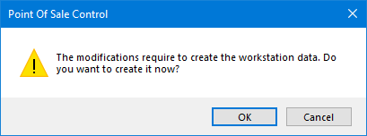Create Workstation Data Dialog Create Workstation Data Dialog
