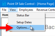 View menu - Options... View menu - Options...