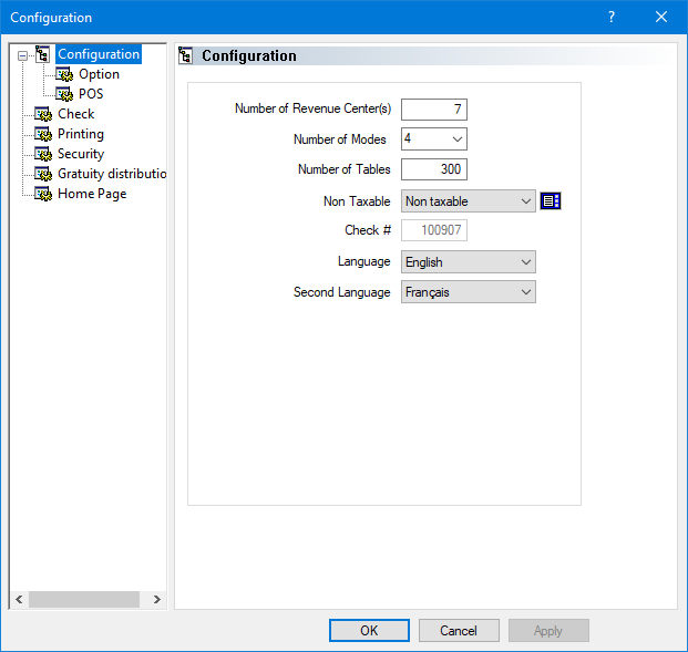Point of Sale Control > View > Options > Configuration Point of Sale Control > View > Options > Configuration