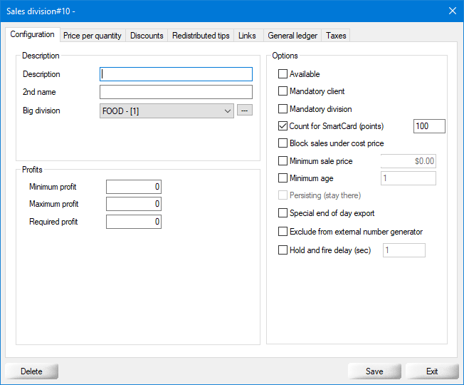 Division Configuration Division Configuration