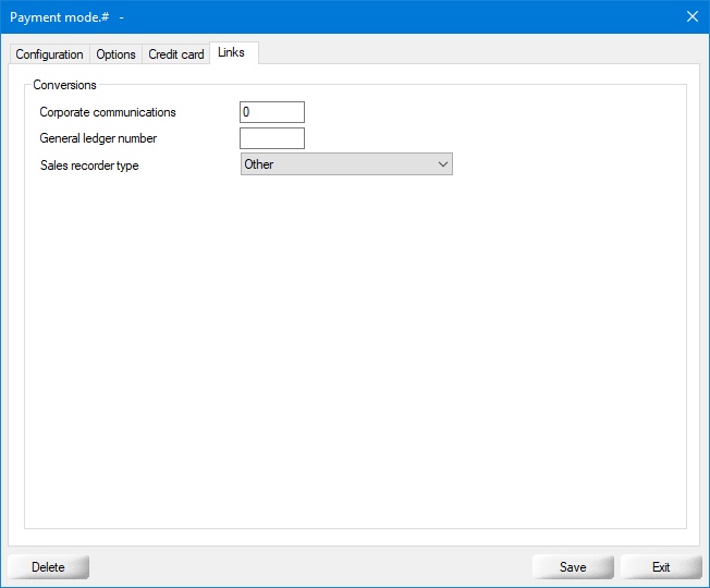Payment Mode - Links Tab