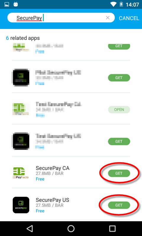Screenshot - PAX Store Search results Screenshot - PAX Store Search results