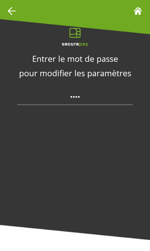 Mot de passe des paramètres SecurePay Mot de passe des paramètres SecurePay