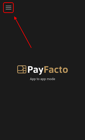 Main screen menu button