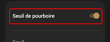 Activer le seuil de basculement