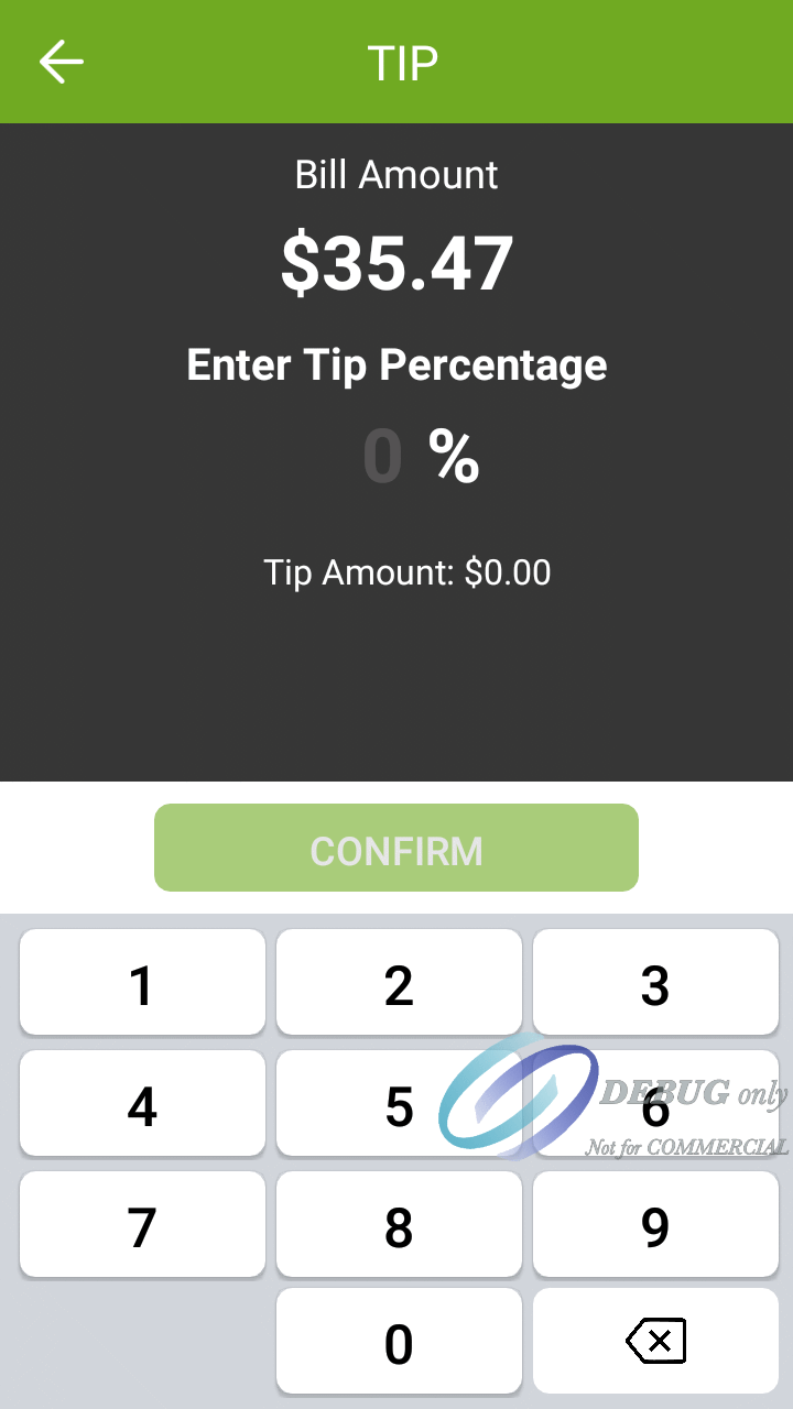Screenshot - Enter percent blank
