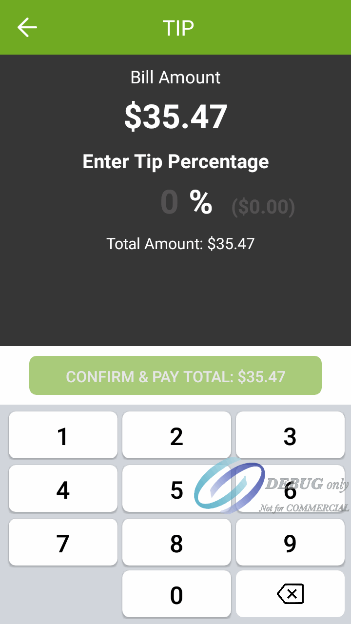 Screenshot - Enter Percentage - Blank