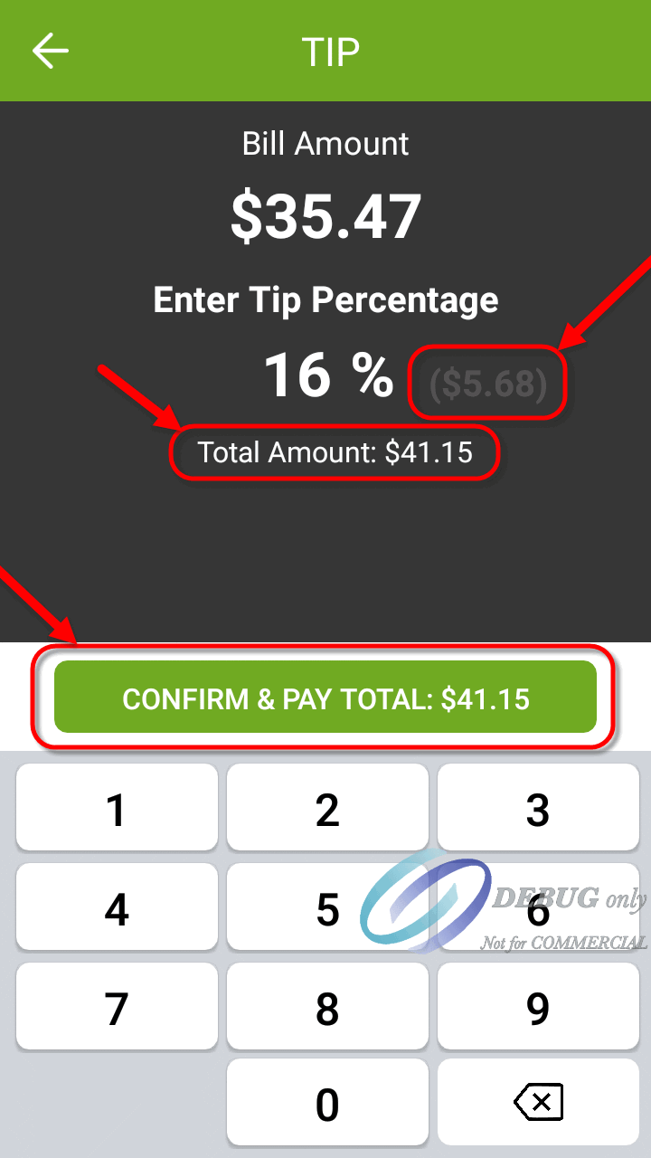 Comparison - custom percentage with confirmation disabled