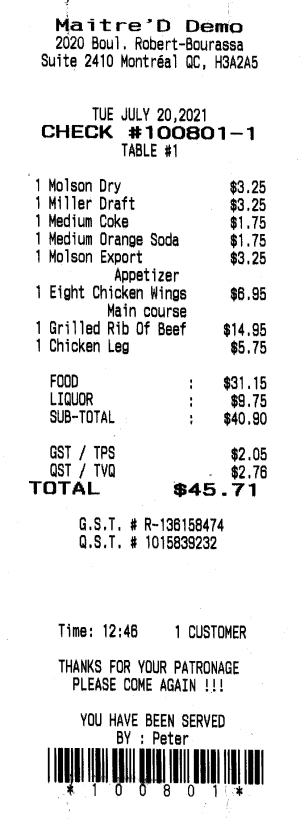 Check 100801 Check 100801