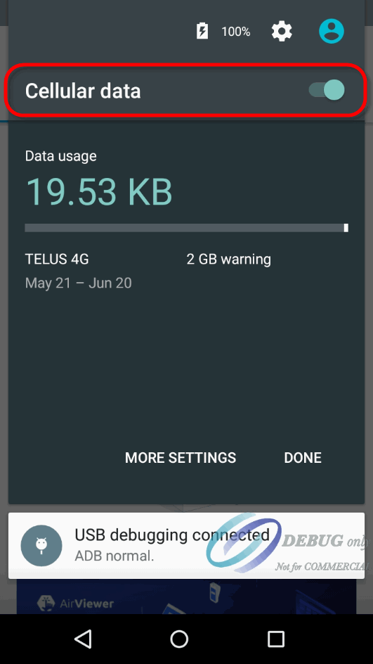 Android Screenshot - Settings - CellData